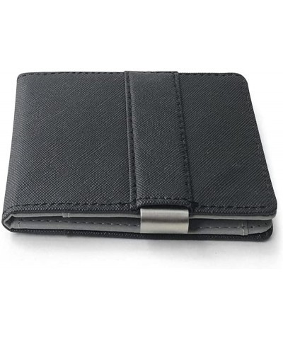 Thin Bifold Money Clip Leather Wallet with A Metal Clamp Woman ID Credit Card Purse Cash Holder (Color : Gray) Gray $42.76 Wa...