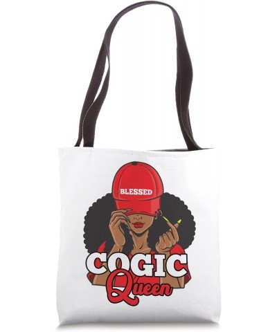 COGIC Queen Blessed Black Woman Baseball Cap Tote Bag $15.33 Totes