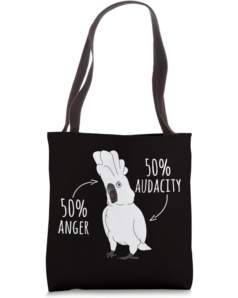 50% anger 50% audacity Umbrella Cockatoo Anatomy Birb Memes Tote Bag $12.15 Totes