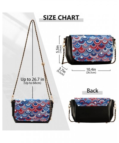 American Flag Mermaid Crossbody bags for Women Small Crossbody Purses with Adjustable Strap Shoulder Handbags Cross Body Bag ...