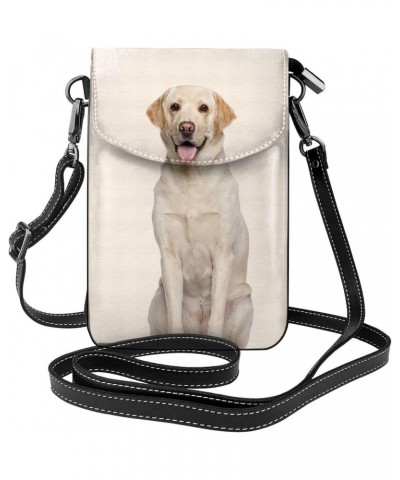 Labrador Dog Women'S Leather Flip Phone Bag, Small Crossbody Bag Card Holder Wallet Phone Case $24.39 Crossbody Bags