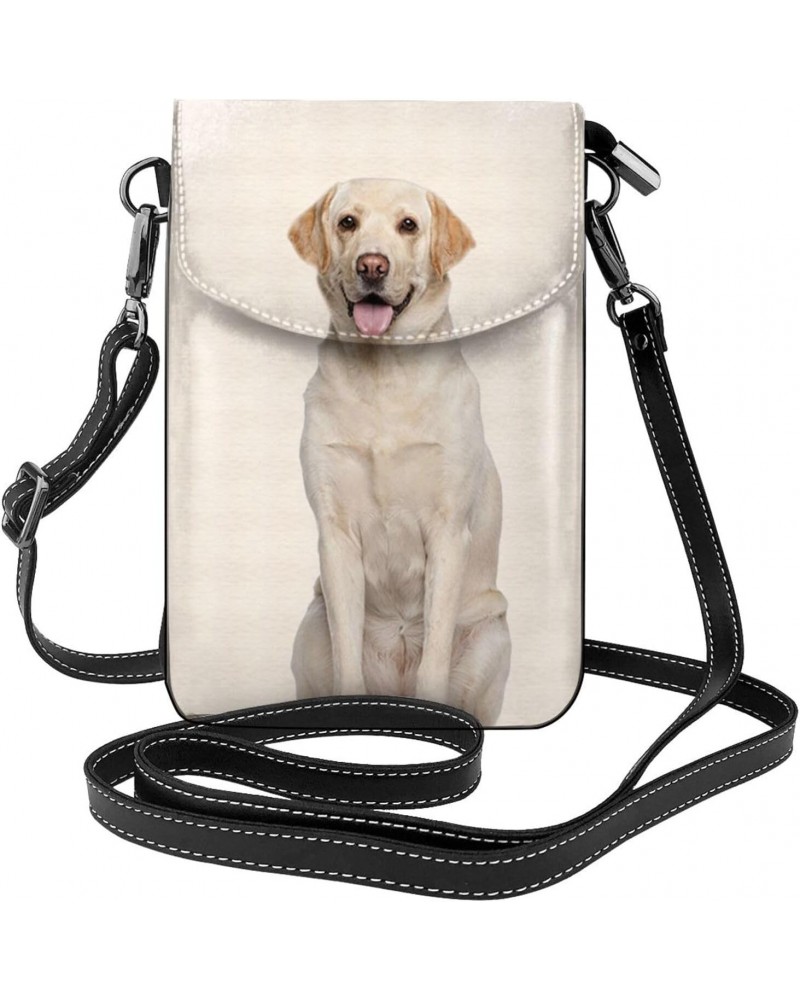 Labrador Dog Women'S Leather Flip Phone Bag, Small Crossbody Bag Card Holder Wallet Phone Case $24.39 Crossbody Bags