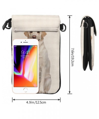 Labrador Dog Women'S Leather Flip Phone Bag, Small Crossbody Bag Card Holder Wallet Phone Case $24.39 Crossbody Bags