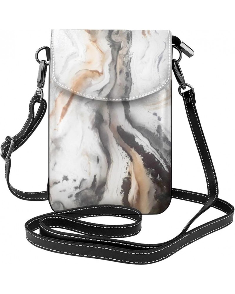 Crossbody Phone Bags for Women Leather Cell Phone Purse Lightweight Cell Phone Wallet Marble2 $13.02 Crossbody Bags