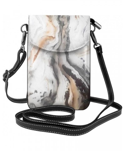 Crossbody Phone Bags for Women Leather Cell Phone Purse Lightweight Cell Phone Wallet Marble2 $13.02 Crossbody Bags