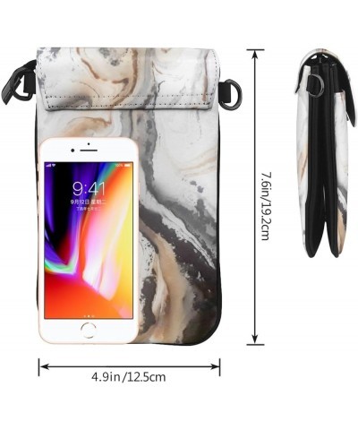 Crossbody Phone Bags for Women Leather Cell Phone Purse Lightweight Cell Phone Wallet Marble2 $13.02 Crossbody Bags