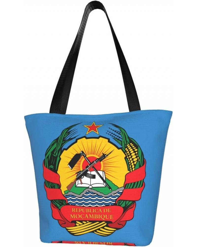 Coat Of Arms Of Mozambique Fashion Shoulder Bag Large Capacity For Man Or Woman $21.32 Totes