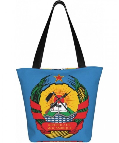 Coat Of Arms Of Mozambique Fashion Shoulder Bag Large Capacity For Man Or Woman $21.32 Totes