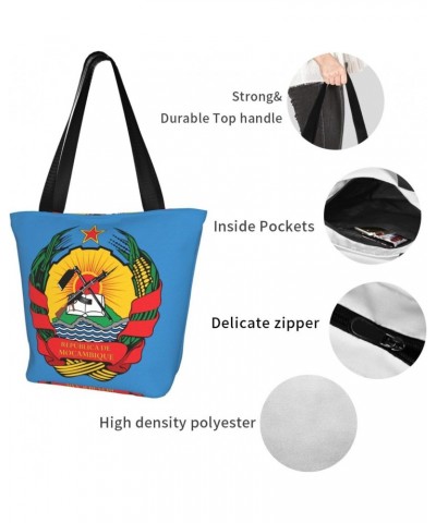 Coat Of Arms Of Mozambique Fashion Shoulder Bag Large Capacity For Man Or Woman $21.32 Totes