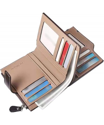 Android Phone Case Wallet Men's Short Multi Functional Vertical Zipper Buckle Wallet (Brown, One Size) Bk1 One Size $10.15 Wa...