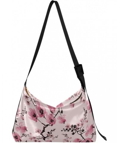 Pink Cherry Hobo Bags for Women Purses Crossbody Bag Handbag Leather Shoulder Bag for Gifts Work Travel $13.53 Hobo Bags