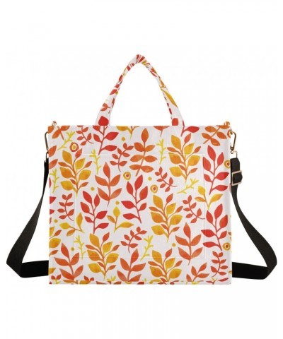 Autumn Leaves Tote Bag Corduroy Bag Large Handbag Shoulder Bag Satchel Bag for Women $13.50 Totes