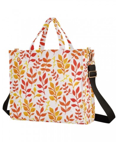 Autumn Leaves Tote Bag Corduroy Bag Large Handbag Shoulder Bag Satchel Bag for Women $13.50 Totes