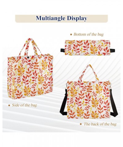 Autumn Leaves Tote Bag Corduroy Bag Large Handbag Shoulder Bag Satchel Bag for Women $13.50 Totes