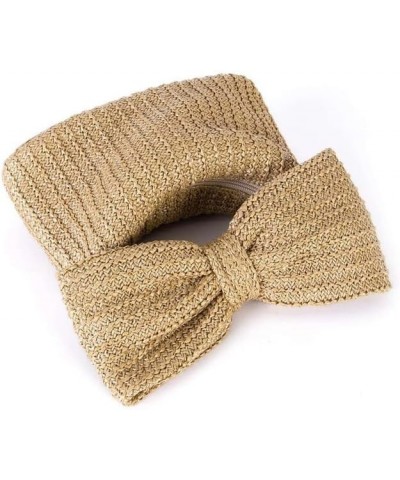 Women Straw Clutch Purse Woven Bowknot Envelope Handbag Wedding Clutch Bag for Vocation Party $31.73 Evening Bags