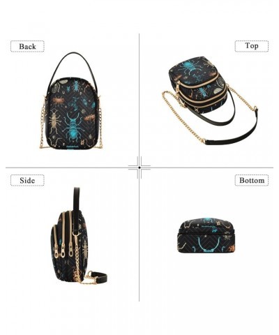 Cute Animals Crossbody Handbags Leather Shoulder Bag Purse Wrist Purse for Women Beetles $15.07 Shoulder Bags