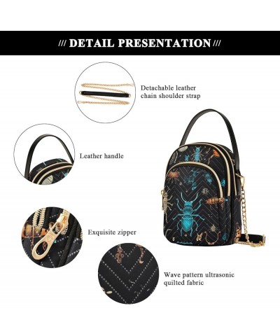 Cute Animals Crossbody Handbags Leather Shoulder Bag Purse Wrist Purse for Women Beetles $15.07 Shoulder Bags