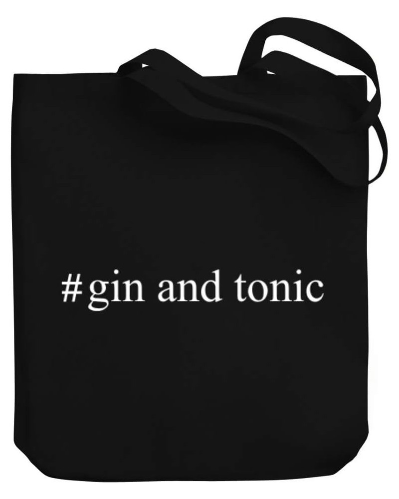 Gin and tonic Hashtag Canvas Tote Bag 10.5" x 16" x 4 $16.00 Totes