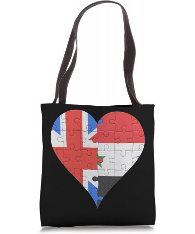 British Syrian Flag Heart Tote Bag $11.46 Totes