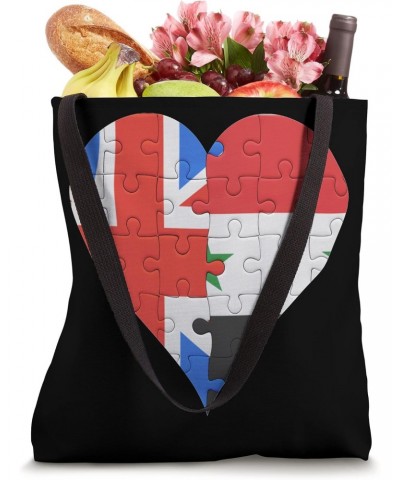 British Syrian Flag Heart Tote Bag $11.46 Totes