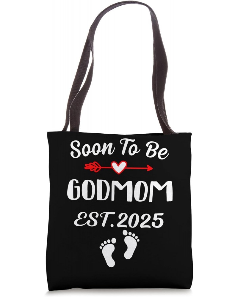 Soon To Be GODMOM 2025 Heart Arrow Family Pregnancy Match Tote Bag $11.00 Totes