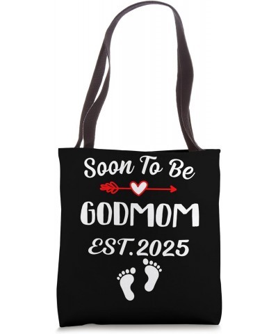 Soon To Be GODMOM 2025 Heart Arrow Family Pregnancy Match Tote Bag $11.00 Totes