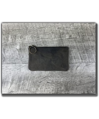 Leather Pouch with Zipper Aged Steel X-Small $25.65 Travel Gear