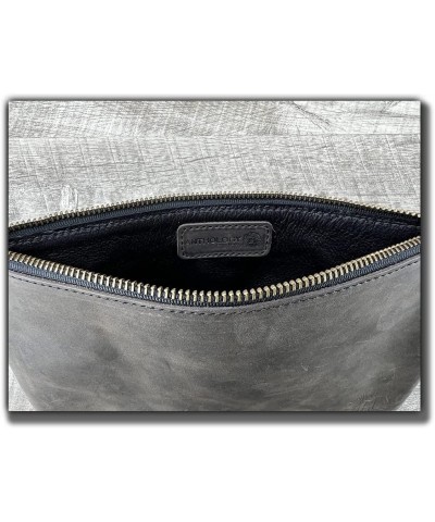 Leather Pouch with Zipper Aged Steel X-Small $25.65 Travel Gear