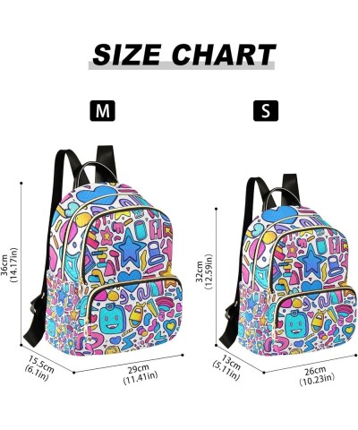 Small Backpack Purse for Women, Colorful Graffiti Patterns Travel Bag Casual Daypack Shoulder Bag Small $15.48 Backpacks