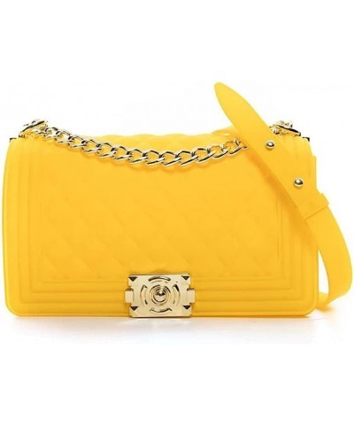 Jelly shoulder colorful PVC (yellow) $18.00 Shoulder Bags