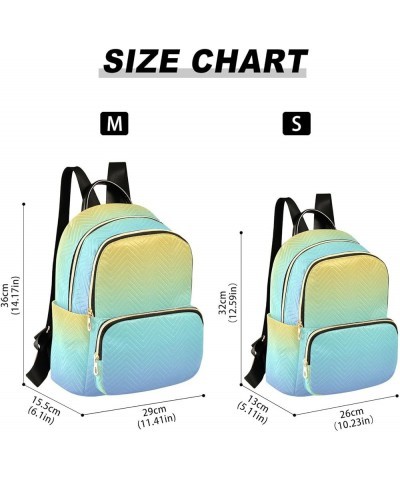 Backpack Purse for Women Colorful Linear Gradient Blue Casual Shoulder Bag Small Backpack M Medium $10.66 Backpacks