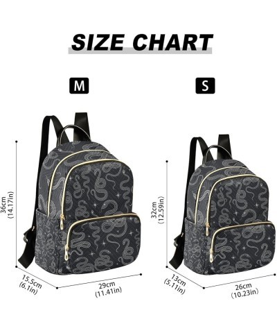 Small Backpack for Women Travel Bag Snakes Daypack Purse Fashion Shoulder Bag Rucksack Medium B225 $11.96 Backpacks