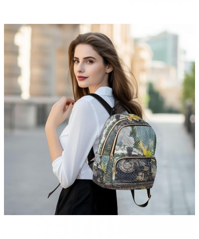 Women Backpack Steam Train Mountain Anti-Theft Travel Backpack with Luggage Belt Lightweight Handbag Lady Purse Roomy Double ...