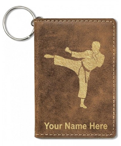 ID Holder Wallet, Karate Man, Personalized Engraving Included (Rustic) Rustic $13.44 Wallets