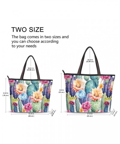 Women Tote Bags Flowers Floral Cactus Top Handle Satchel Handbags Shoulder Bag for Shopping 20850034 $9.03 Totes