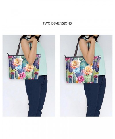 Women Tote Bags Flowers Floral Cactus Top Handle Satchel Handbags Shoulder Bag for Shopping 20850034 $9.03 Totes