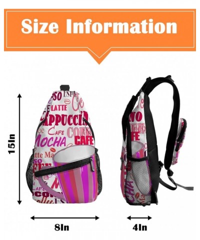 Sling Bag Crossbody Bag for Women Men Black Spots in White Background Waterproof Hiking Backpack Lightweight Chest Shoulder B...