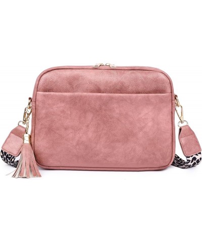 Women'S Crossbody Handbags, Trendy Faux Leather Crossbody Camera Bag Shoulder Purse with Guitar Strap and Tassel Pink $14.55 ...