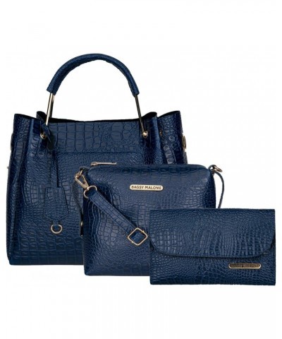 Women's Handbag (Set of 3, Croco Blue), Croco Blue, M $40.95 Handbags