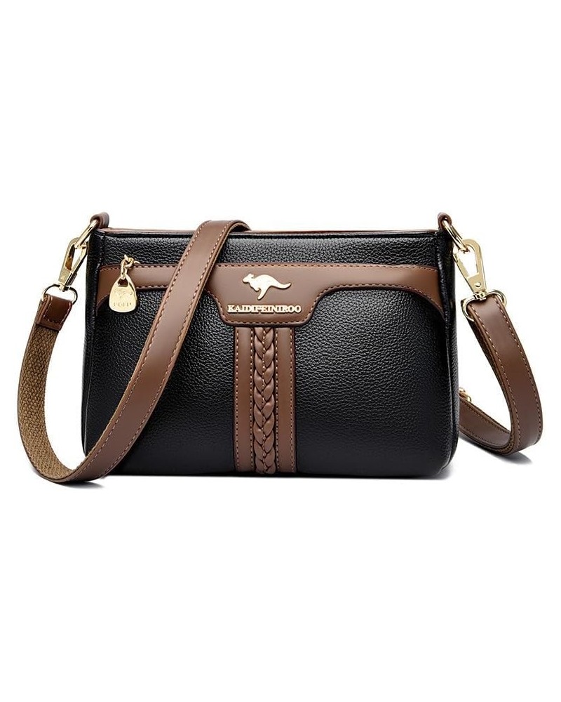 Women HandBags Crossbody Shoulder Bags For Female Leather Designer Purses Handbag Women's Messenger Bag 8672 Black $22.39 Han...