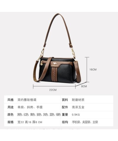 Women HandBags Crossbody Shoulder Bags For Female Leather Designer Purses Handbag Women's Messenger Bag 8672 Black $22.39 Han...