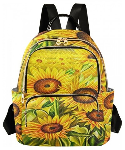 Big Sunflower Yellow Women's Backpack Wallet Casual Small Backpack Fashion Women's Travel Bag School Backpack Color036 Medium...