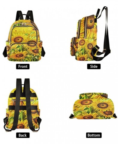 Big Sunflower Yellow Women's Backpack Wallet Casual Small Backpack Fashion Women's Travel Bag School Backpack Color036 Medium...