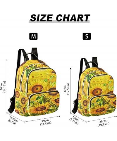 Big Sunflower Yellow Women's Backpack Wallet Casual Small Backpack Fashion Women's Travel Bag School Backpack Color036 Medium...