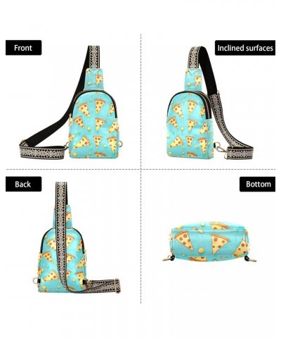 Sling Bag for Women Pizza Slice Pattern Crossbody Bag Small Chest Bag Shoulder Bag Cell Phone Purse for Casual Travel Hiking ...