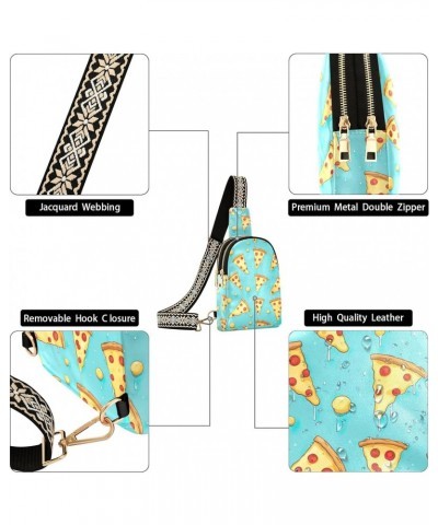 Sling Bag for Women Pizza Slice Pattern Crossbody Bag Small Chest Bag Shoulder Bag Cell Phone Purse for Casual Travel Hiking ...