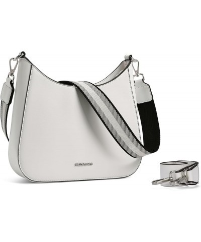 Crossbody Bags for Women Leather Purses Trendy Shoulder Handbags with 2PCS Shoulder Straps White $14.70 Shoulder Bags