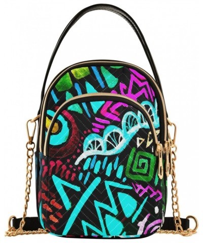 Multicolor Ethnic Boho Womens Sling Backpack Crossbody Chain Shoulder Bags Waist Packs Multipurpose Handbags for Travel Shopp...