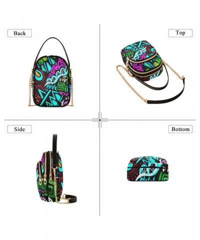 Multicolor Ethnic Boho Womens Sling Backpack Crossbody Chain Shoulder Bags Waist Packs Multipurpose Handbags for Travel Shopp...