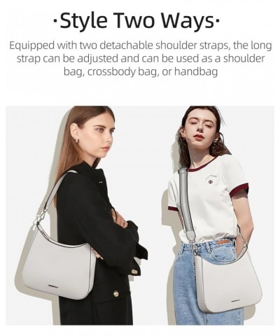 Crossbody Bags for Women Leather Purses Trendy Shoulder Handbags with 2PCS Shoulder Straps White $14.70 Shoulder Bags